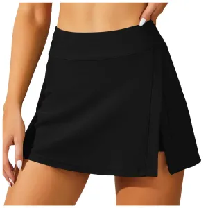 Swim Skirts Women Split Swimsuit Skirt Tightening Swim Dress Built In Shorts High Waist Bathing Suit Split Swim Trunks Short