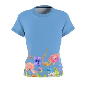 T-Shirt, Light Blue Spring Garden