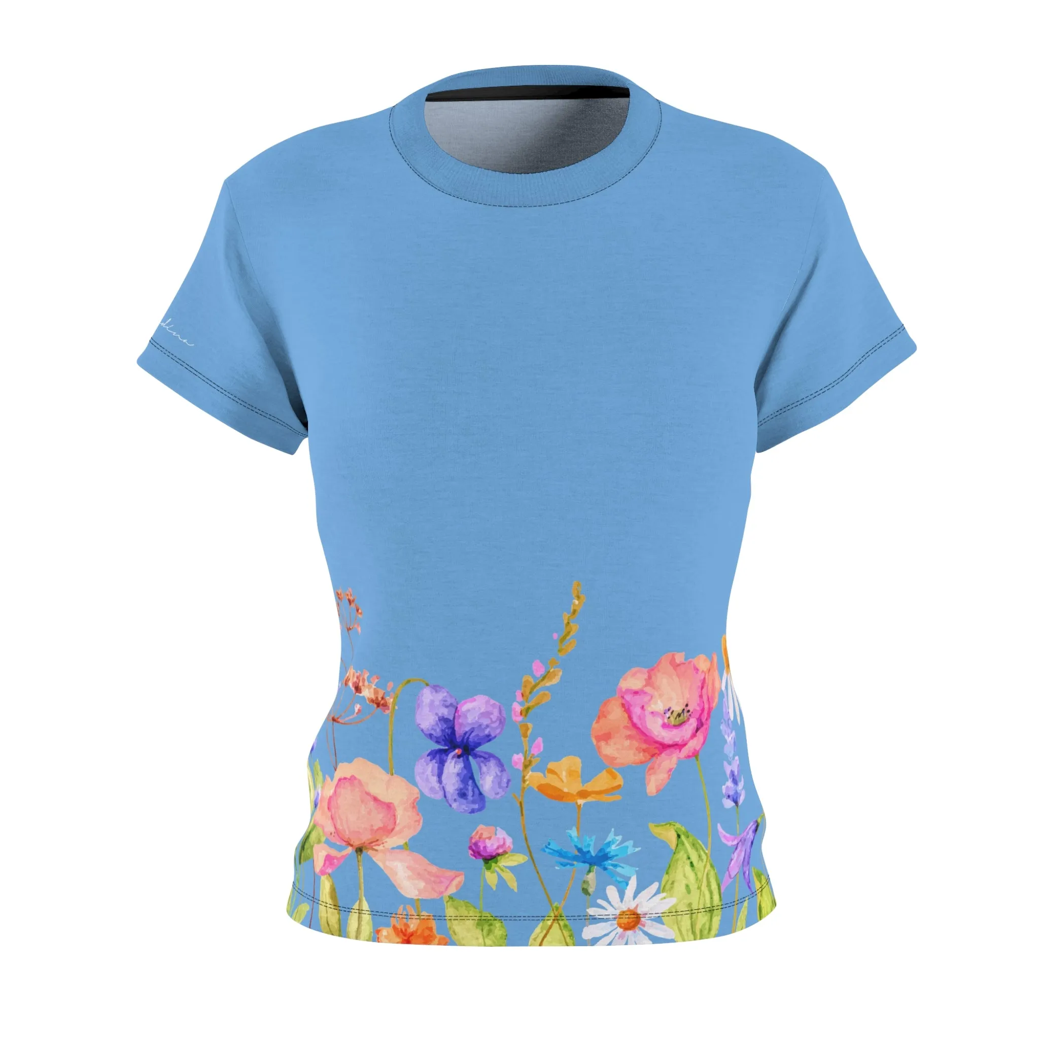 T-Shirt, Light Blue Spring Garden