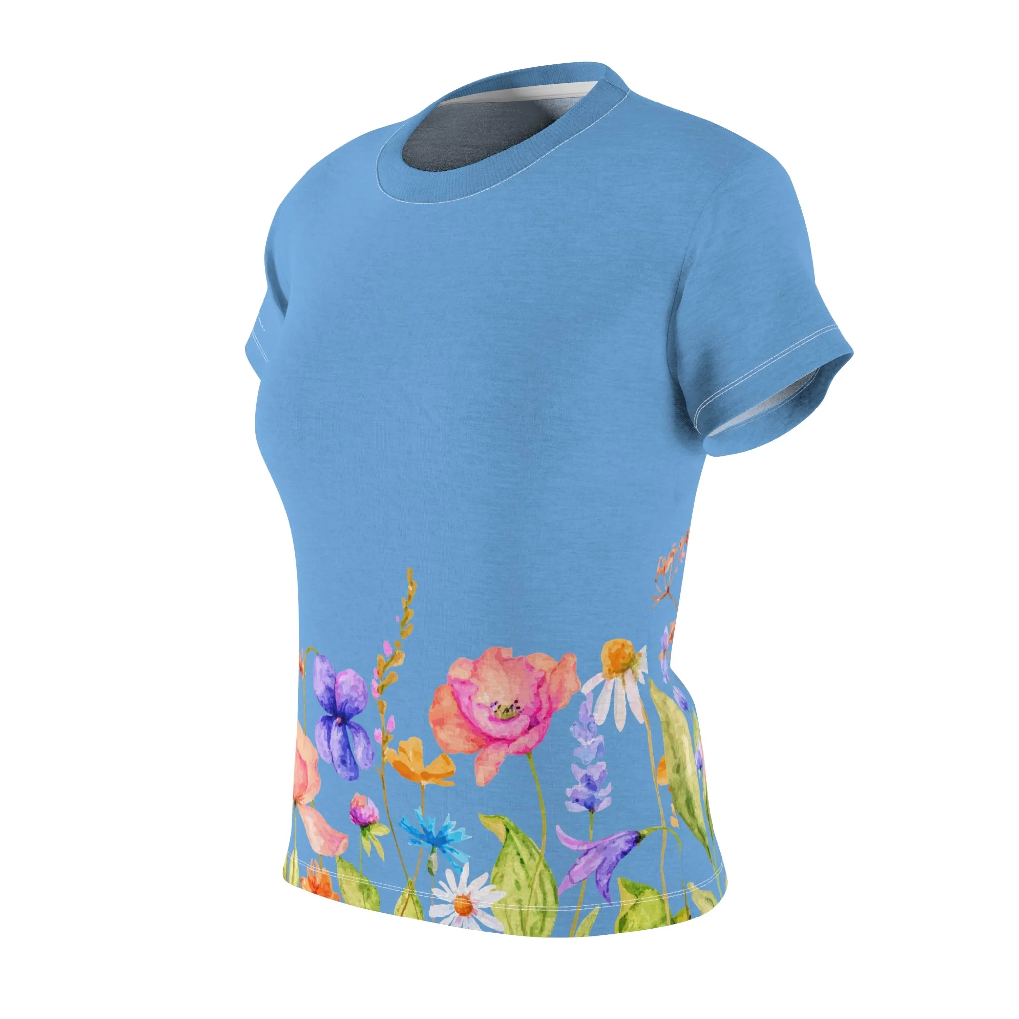 T-Shirt, Light Blue Spring Garden