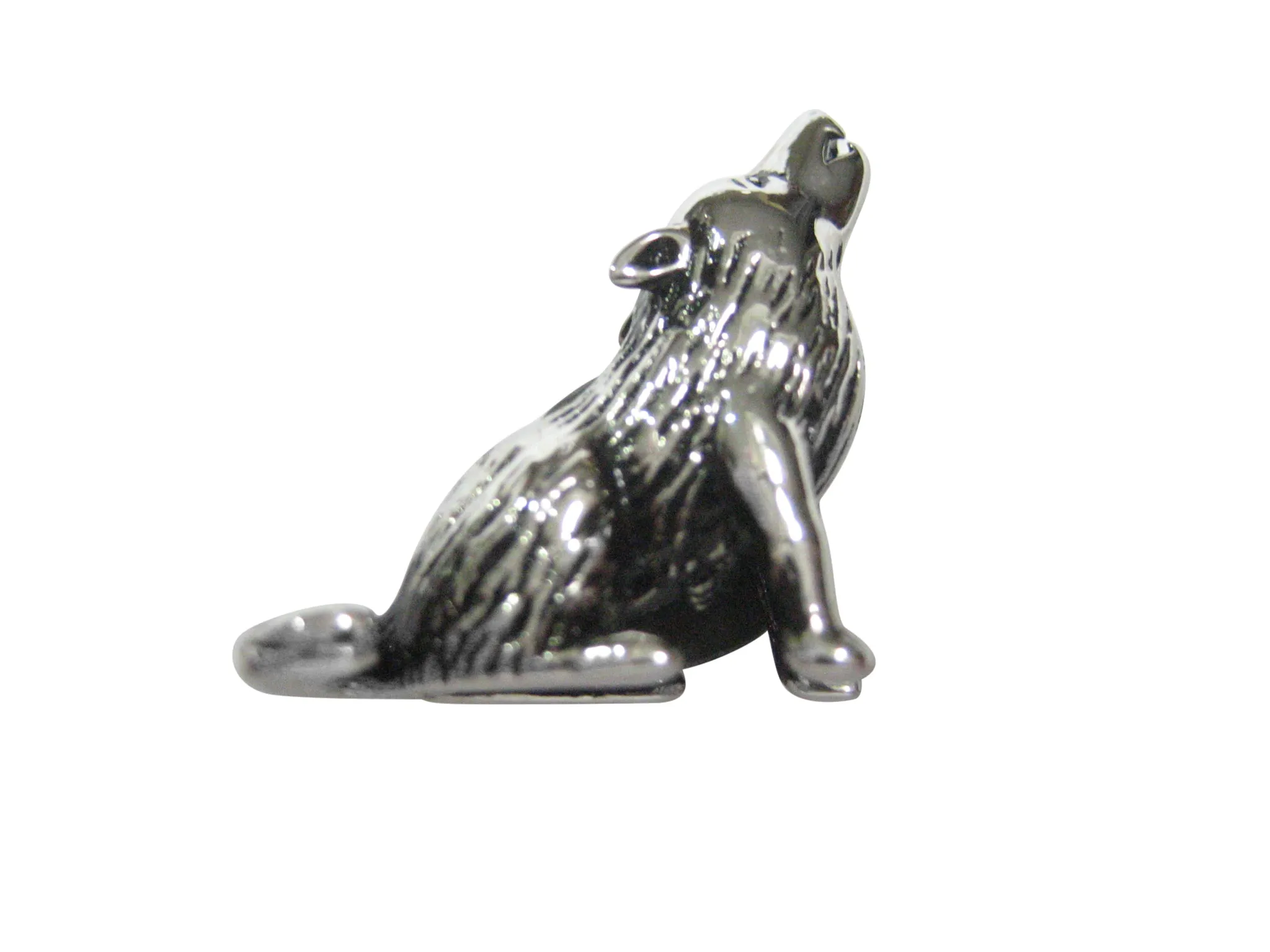 Textured Howling Wolf Magnet