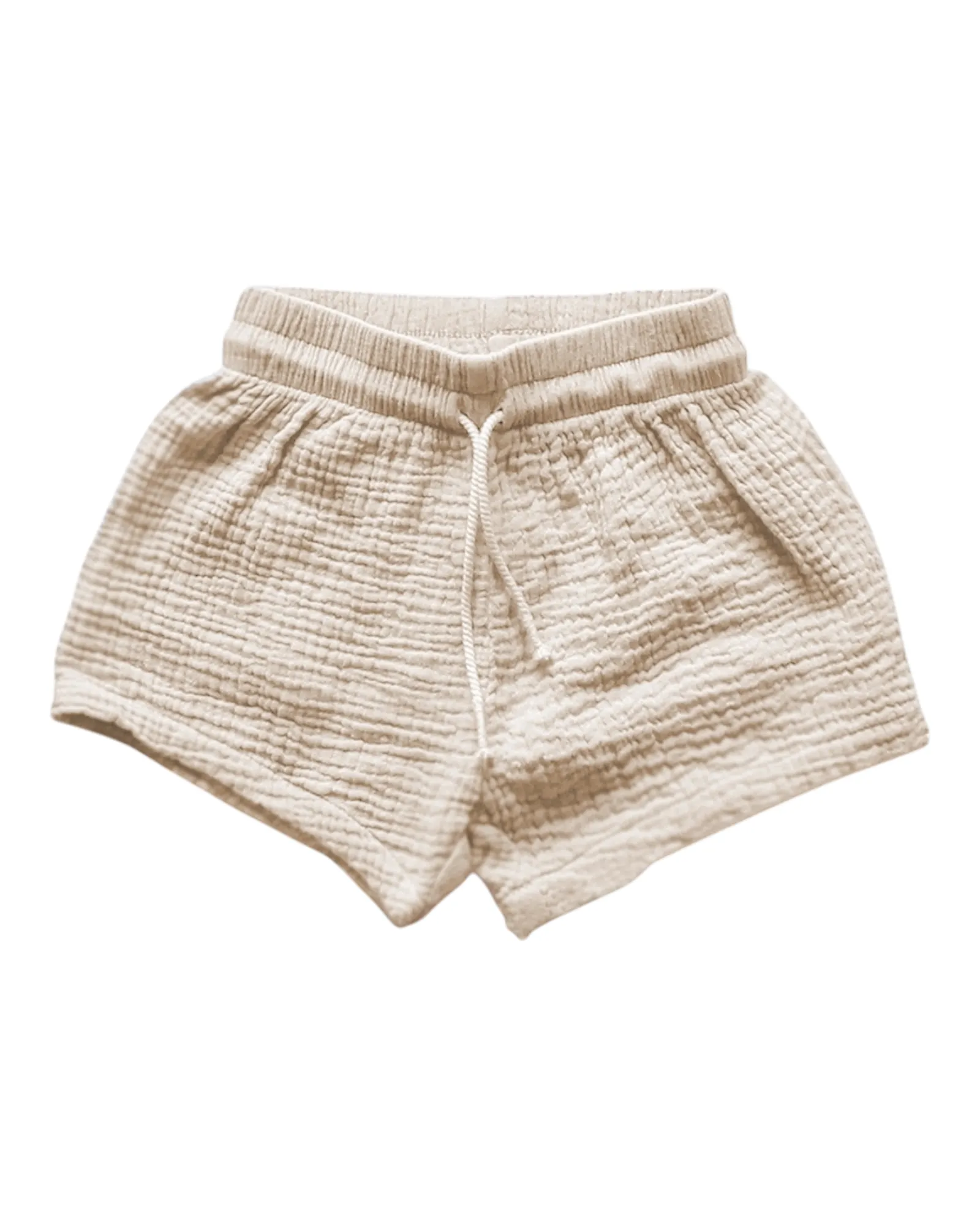 Textured Shorts with Drawstring