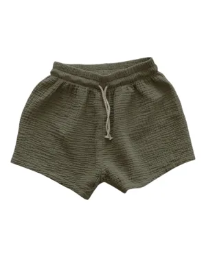 Textured Shorts with Drawstring