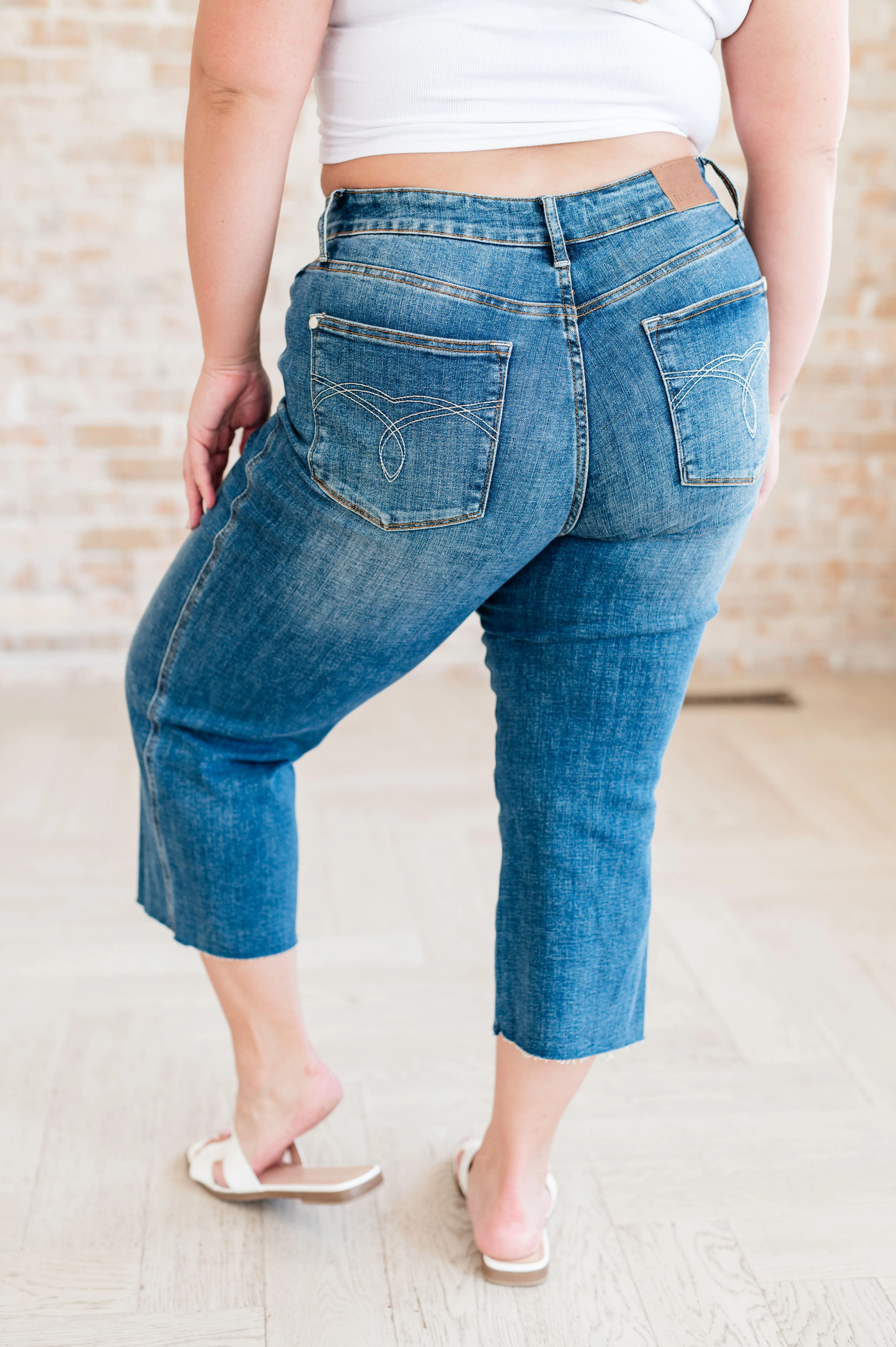 The Brooke- Wide Leg Crop Judy Blue Jeans