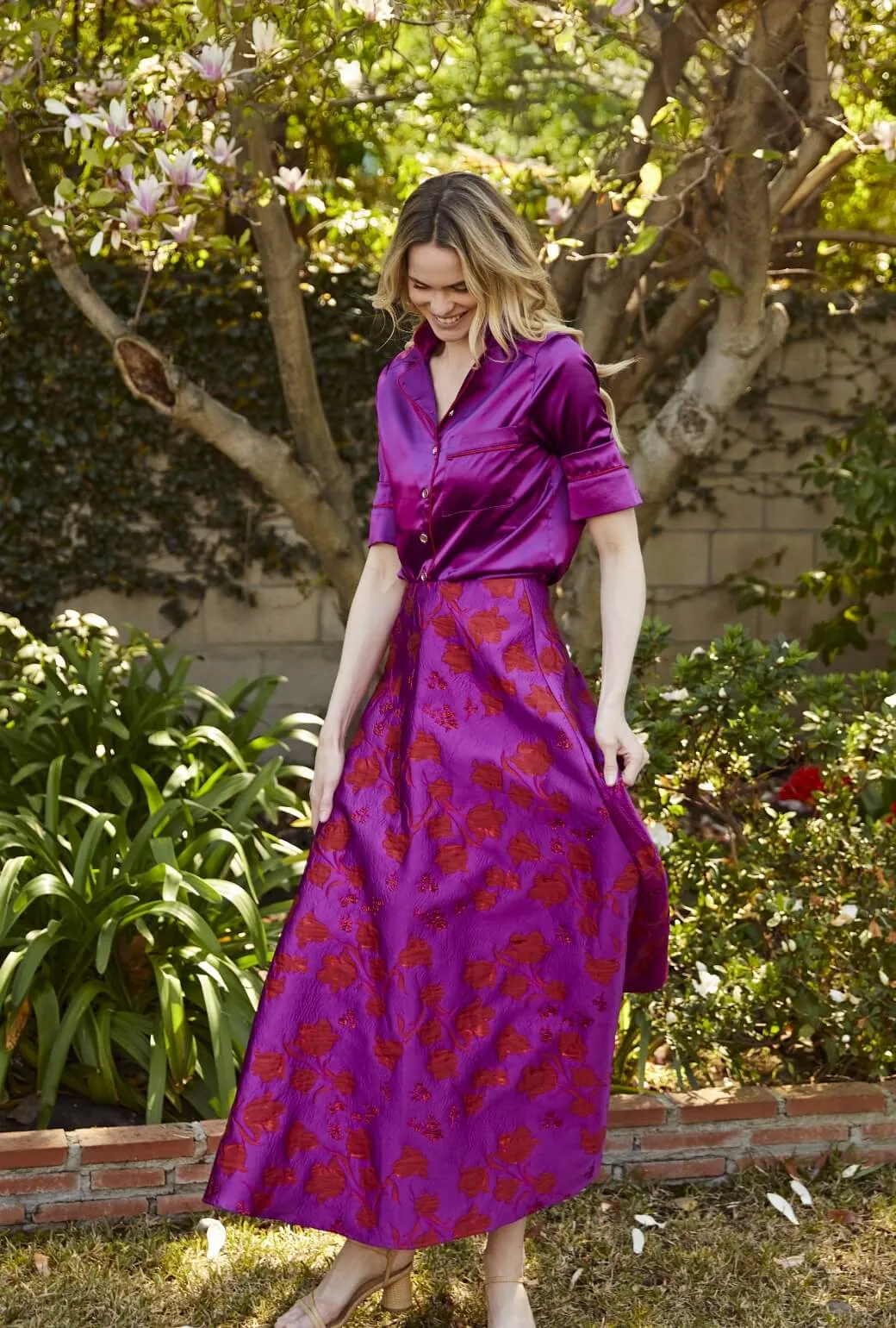 The Laura Skirt MAXI - Rani Pink