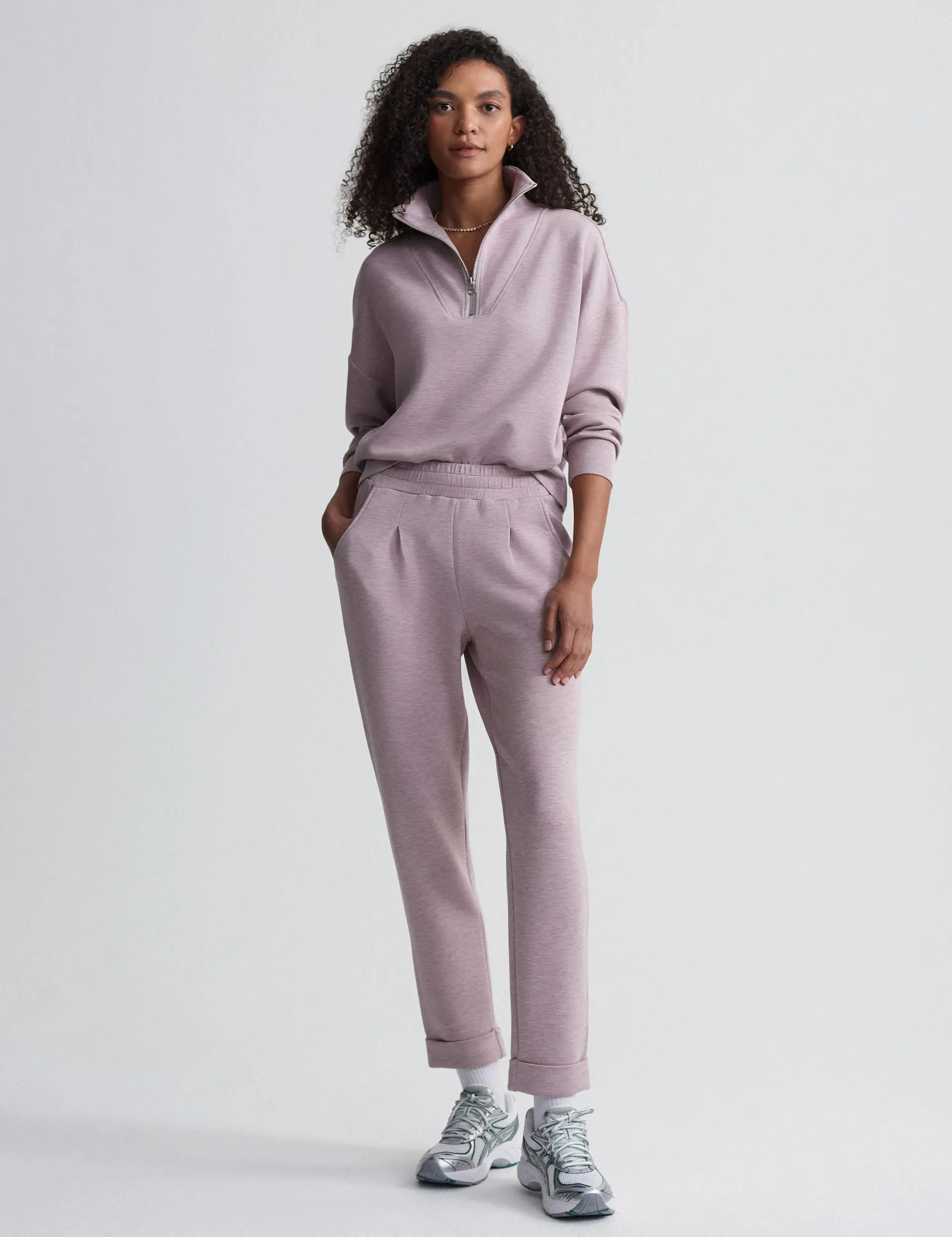 The Rolled Cuff Pant 28.5" - Mauve Marl