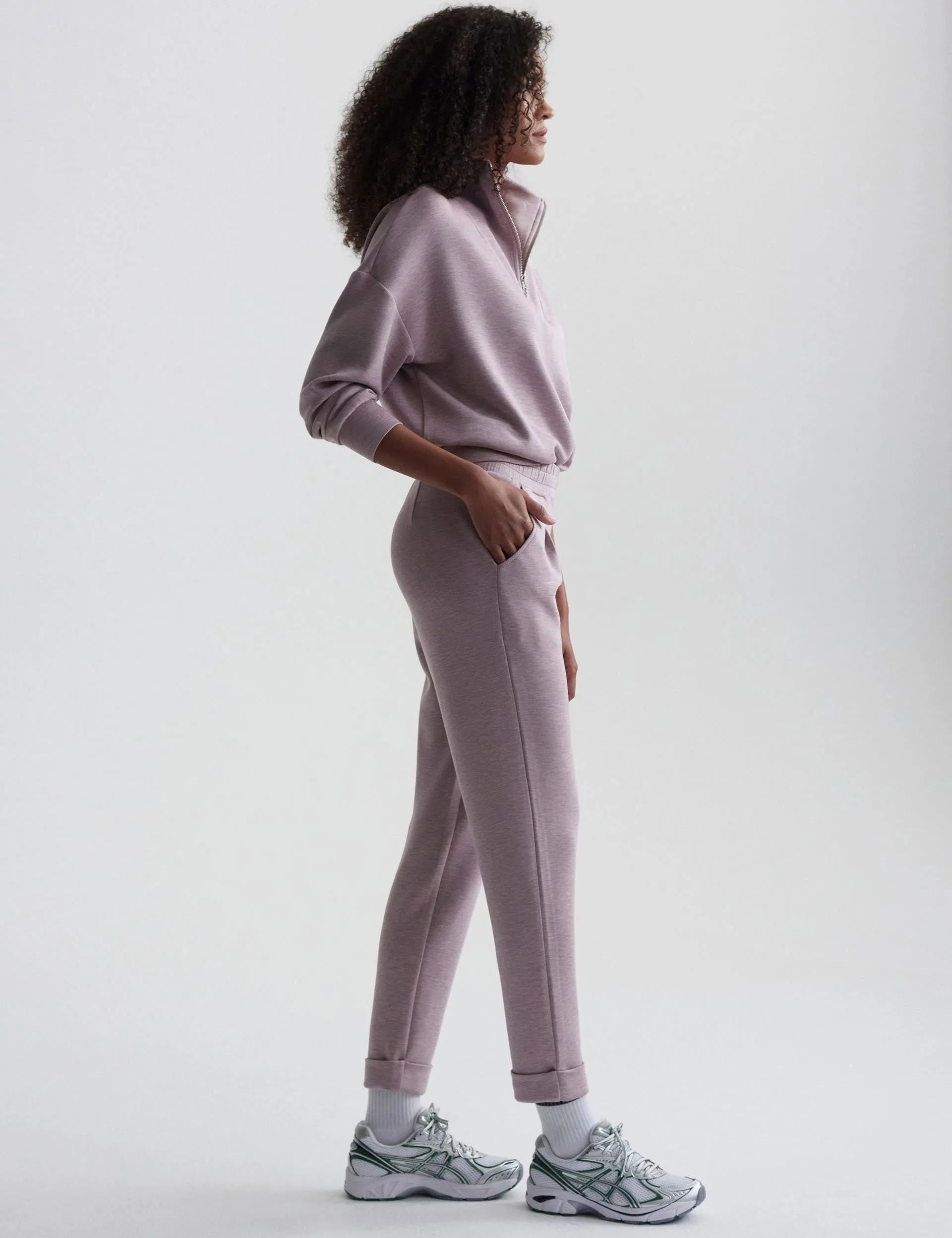 The Rolled Cuff Pant 28.5" - Mauve Marl