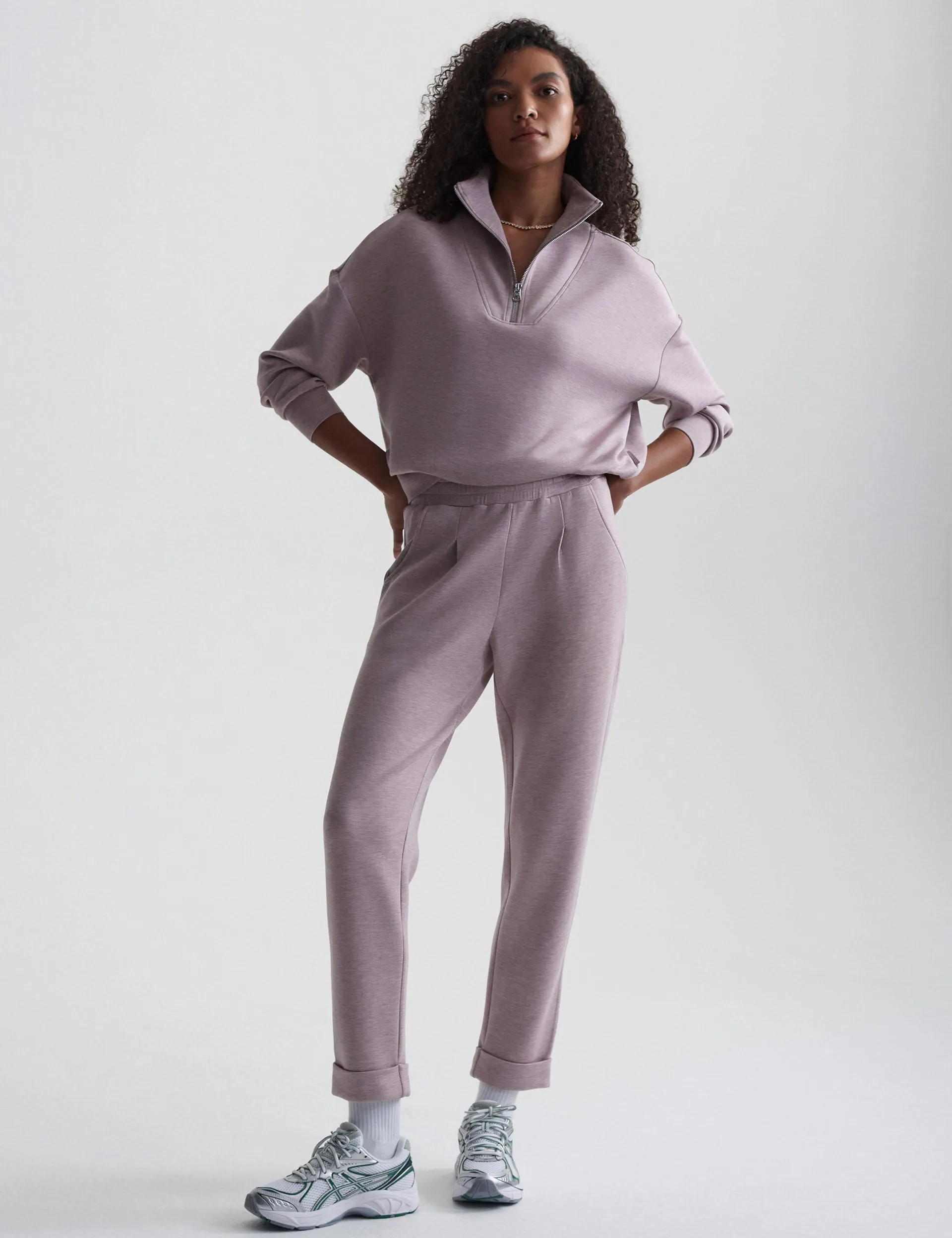 The Rolled Cuff Pant 28.5" - Mauve Marl