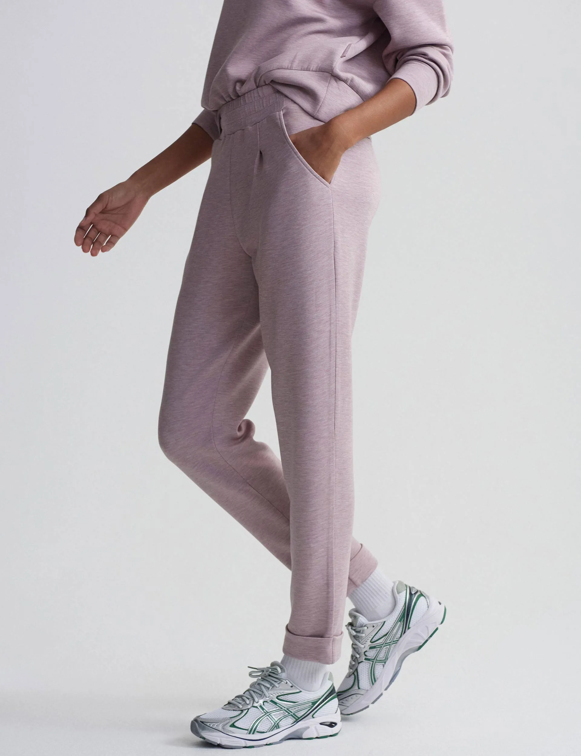 The Rolled Cuff Pant 28.5" - Mauve Marl