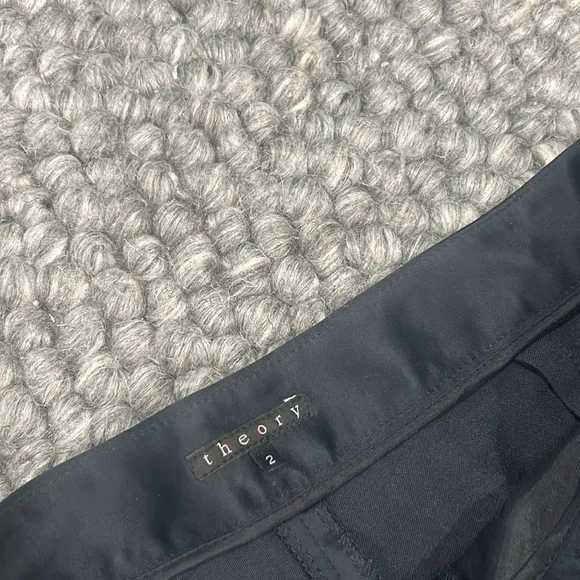 Theory Navy Wool Blend‎ Micro Shorts Size 2