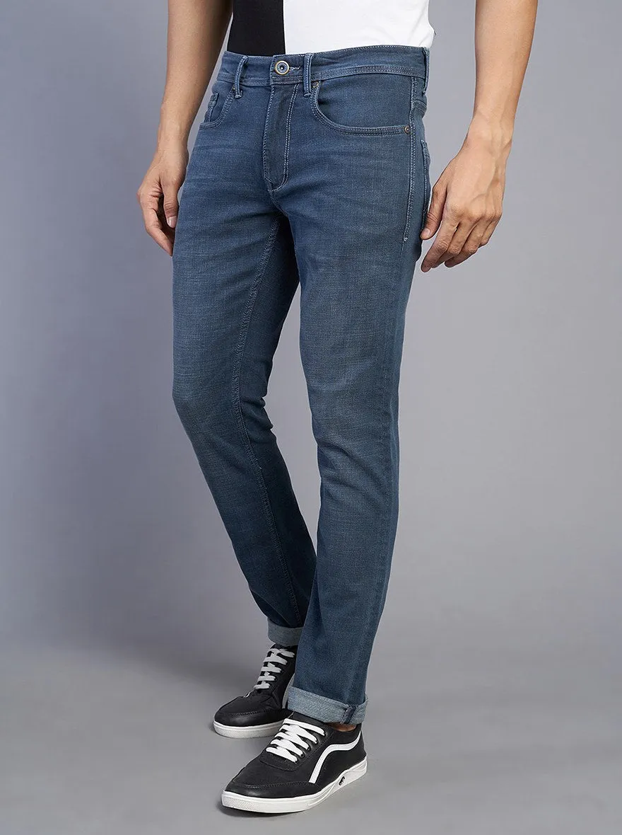 Tinted Blue Washed Slim Fit Jeans | JadeBlue