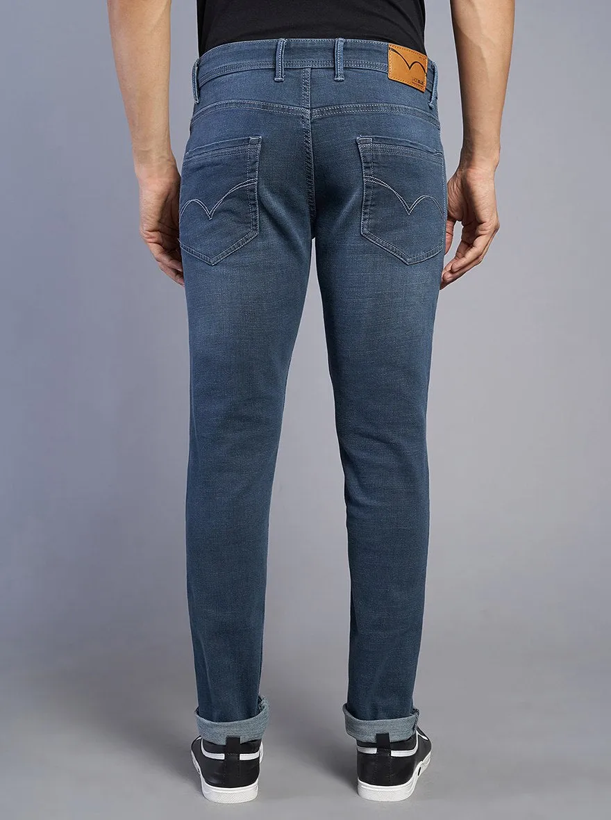 Tinted Blue Washed Slim Fit Jeans | JadeBlue