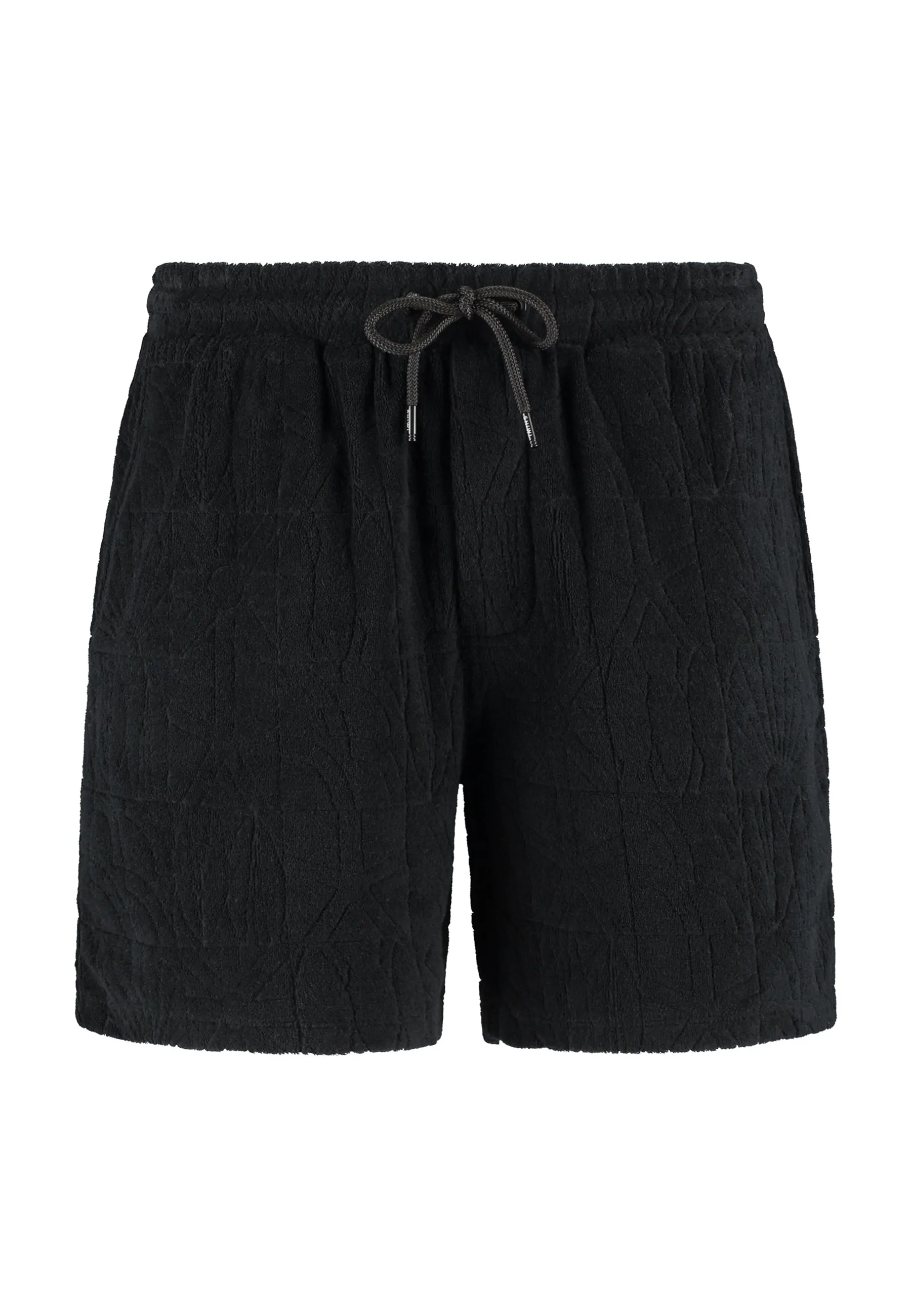 TONY toweling shorts geo sun | black
