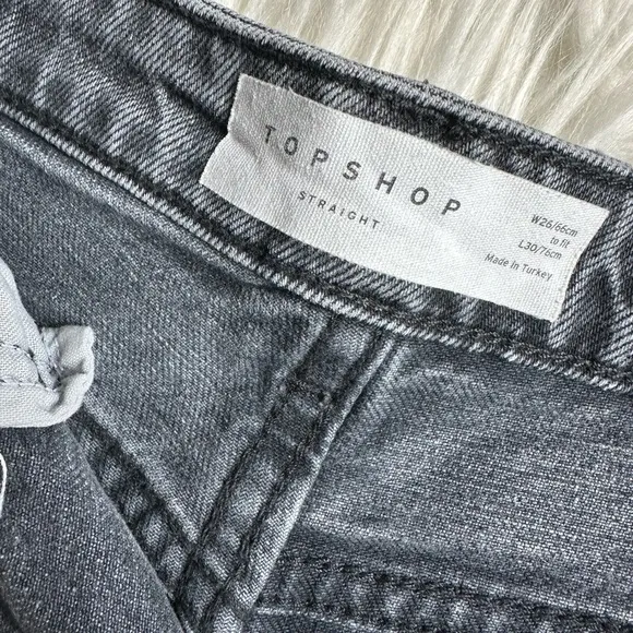 TopShop distressed straight jeans