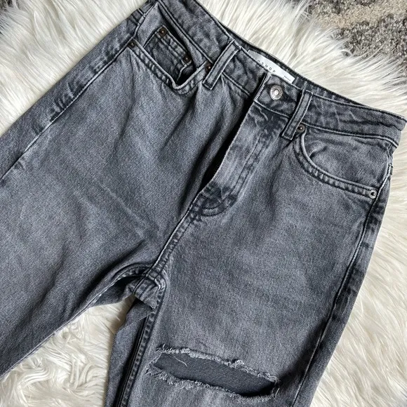 TopShop distressed straight jeans