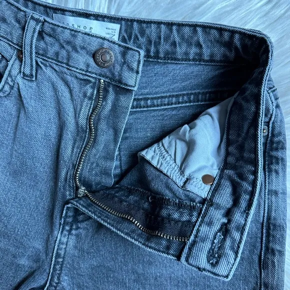 TopShop distressed straight jeans