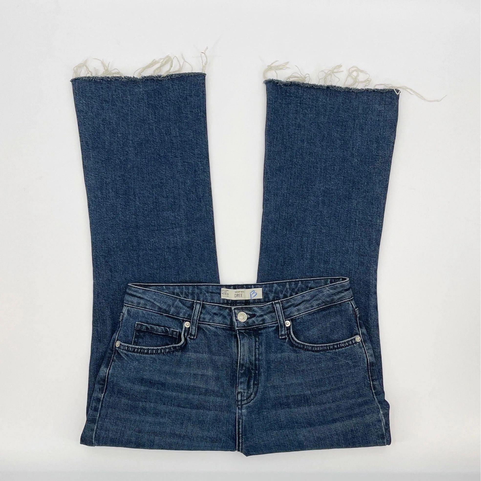 Topshop Moto Dree Raw Hem Cropped Kick Flare Jeans