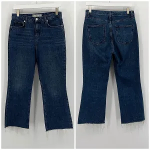 Topshop Moto Dree Raw Hem Cropped Kick Flare Jeans