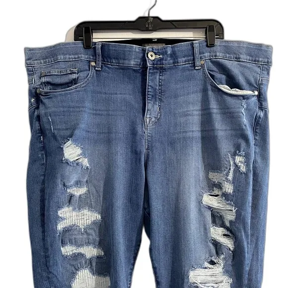 Torrid Crop Bombshell Straight Premium Stretch High Rise Jeans Plus Size 26