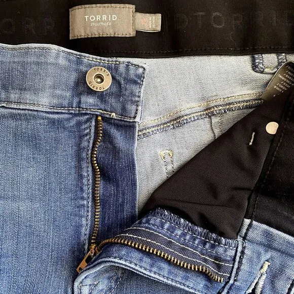 Torrid Crop Bombshell Straight Premium Stretch High Rise Jeans Plus Size 26