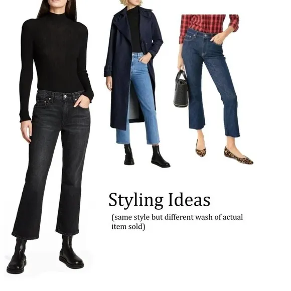 TRAVE Women's Colette Kick Flare Jeans in Mystifies Me Medium Dark Wash Size 30