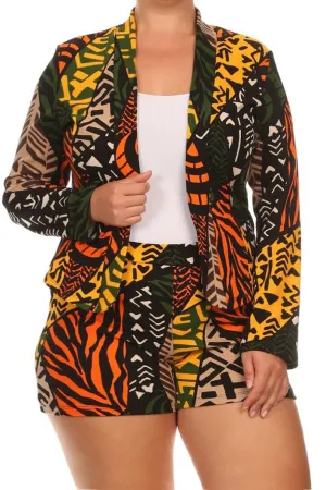Tribal Goddess Plus Size Blazer Set