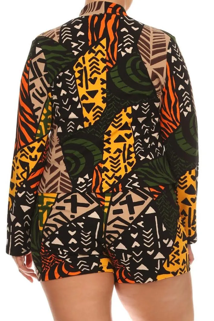 Tribal Goddess Plus Size Blazer Set