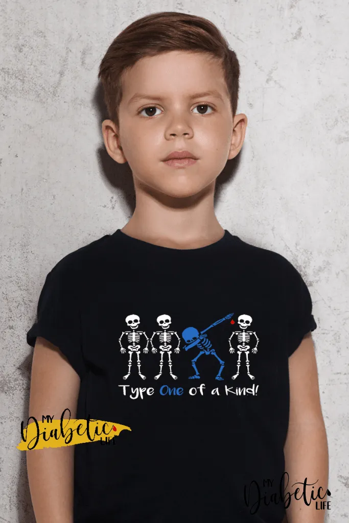 Type One of a Kind! Skeleton Dabbing - Kids Unisex T-Shirt