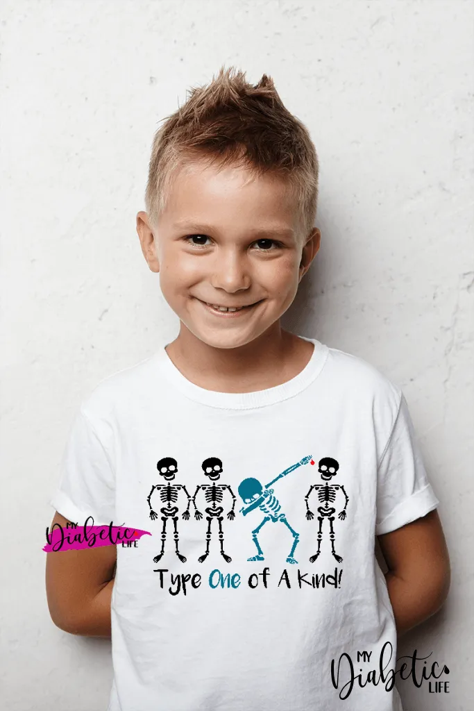 Type One of a Kind! Skeleton Dabbing - Kids Unisex T-Shirt