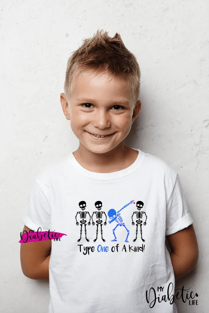 Type One of a Kind! Skeleton Dabbing - Kids Unisex T-Shirt