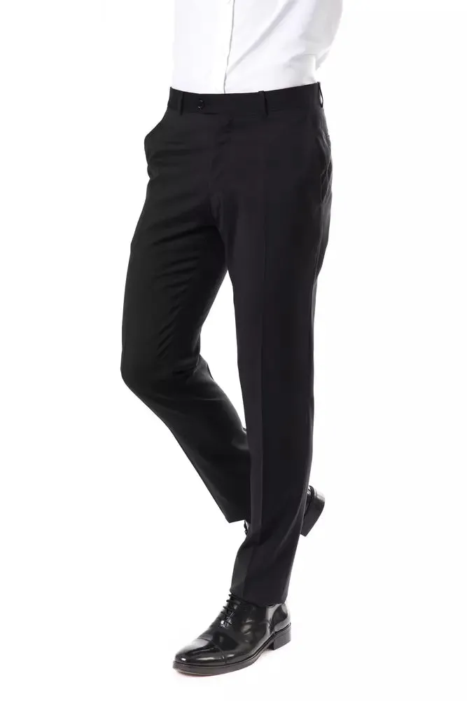 Uominitaliani Gray Wool Men's Pants