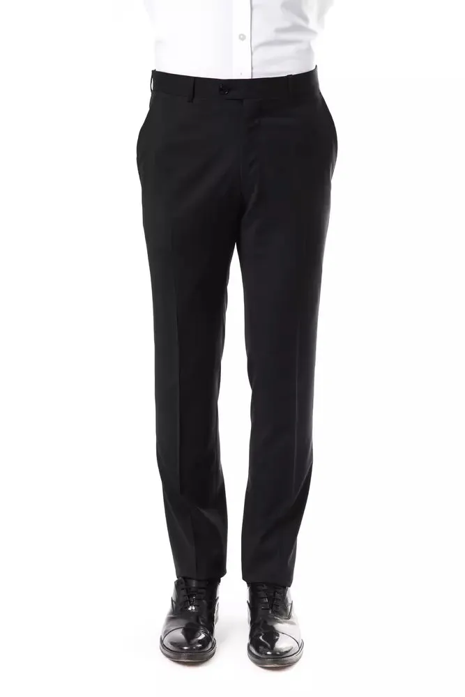Uominitaliani Gray Wool Men's Pants