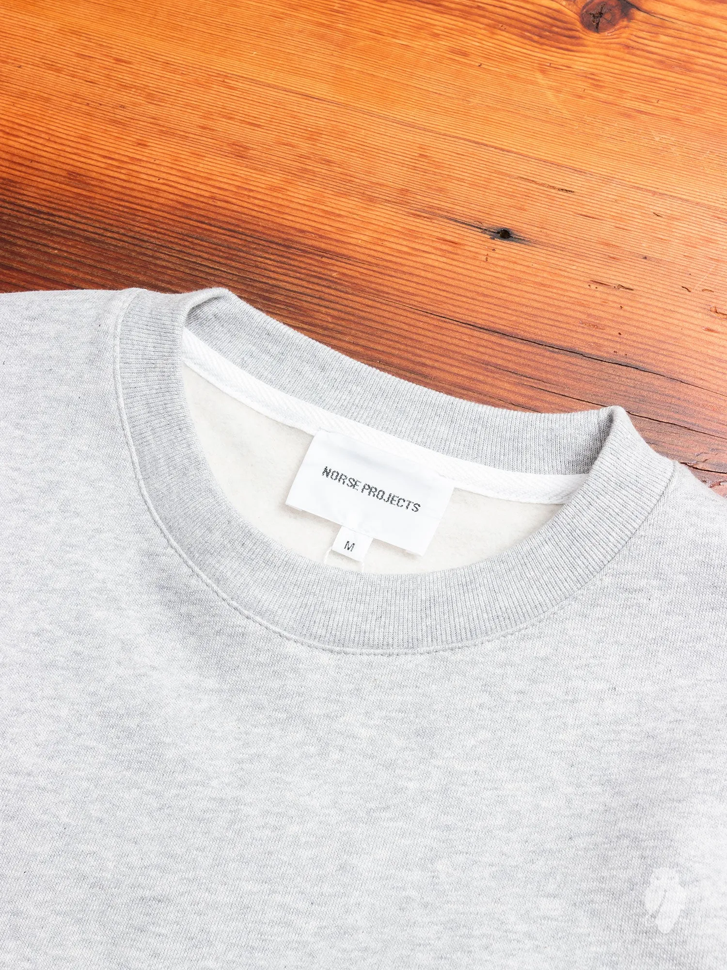 Vagn Crewneck Sweater in Light Grey Melange