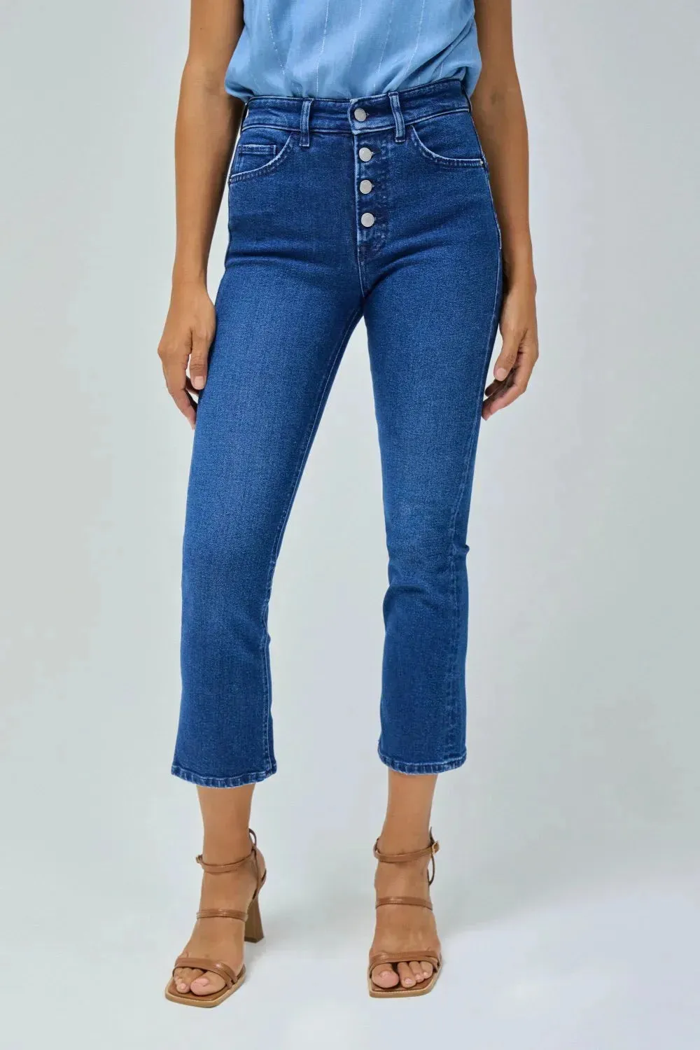 Vaqueros Salsa Tiro Alto Cropped Flare