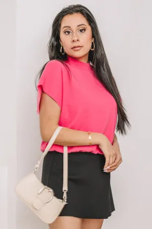 Velora Dolman Sweater Knit Top | Fuchsia