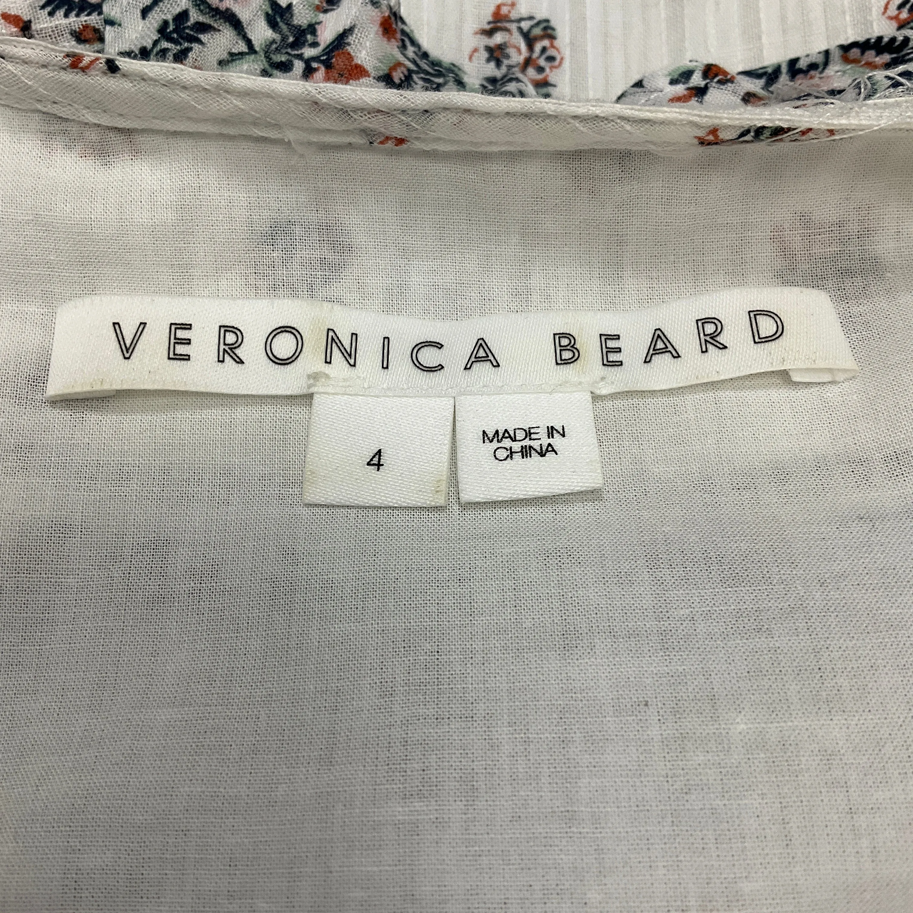 Veronica Beard White Multi Kierra Wrap Dress