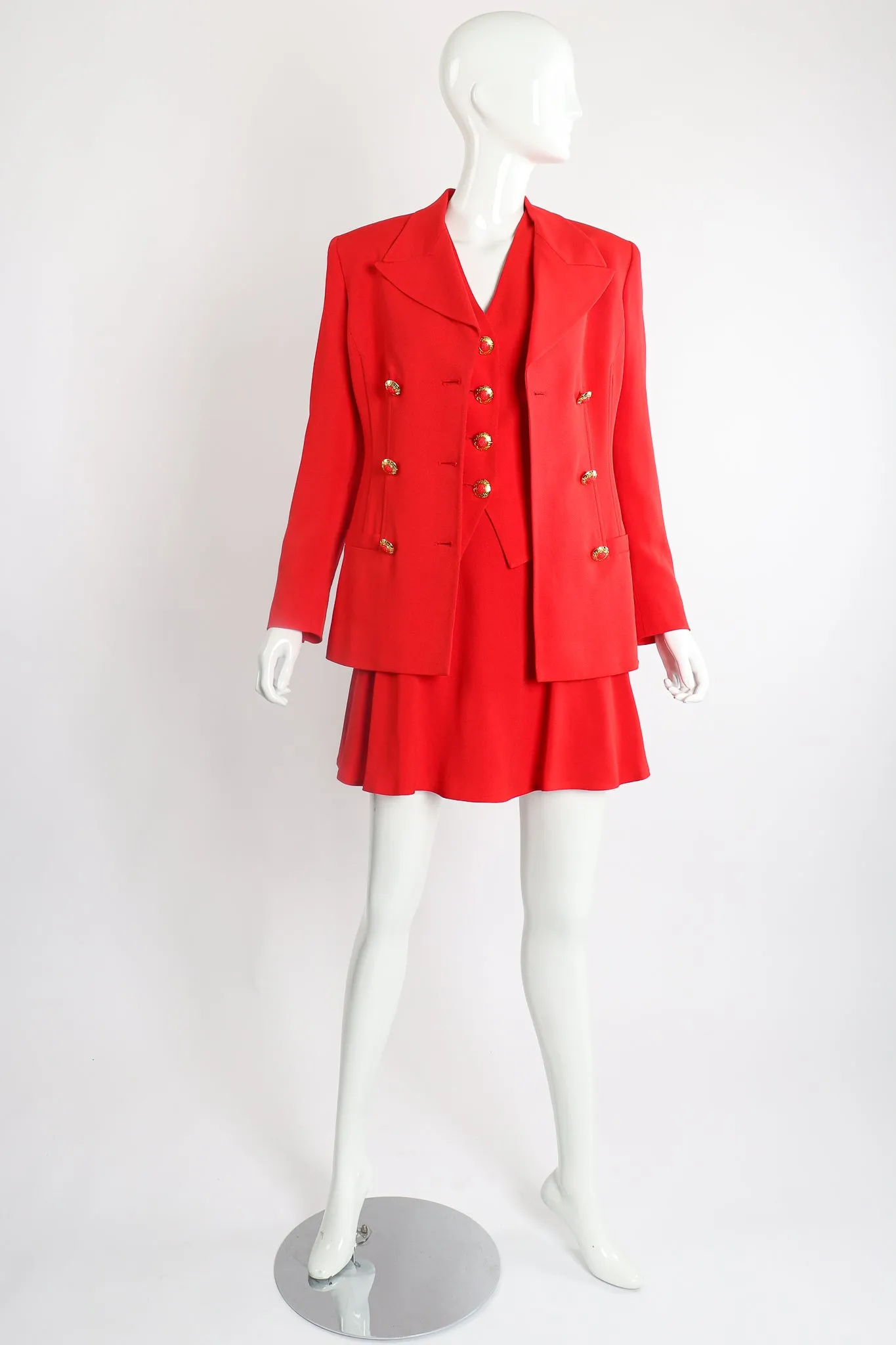 Vested Skirt Suit