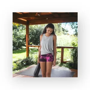 VHTF: Lululemon ॐ Boogie Yoga Run Booty Shorts ॐ Marbled Plum ॐ Size 8 ॐ Luon