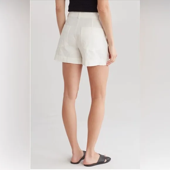 VINCE sz 8 color off white Hemp &amp; Cotton Shorts