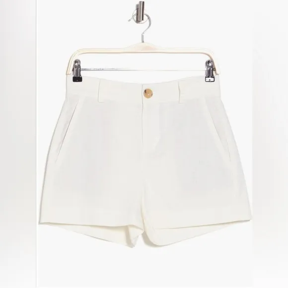 VINCE sz 8 color off white Hemp &amp; Cotton Shorts