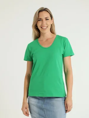 Voop Neck Stretch Tee - Green