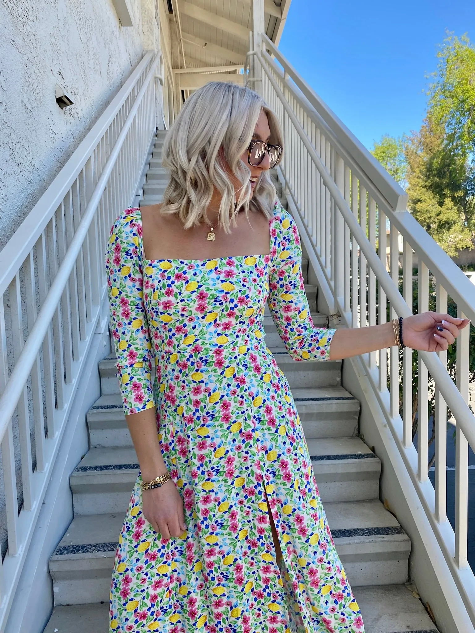 Wanderlust Midi Dress in Multi Floral
