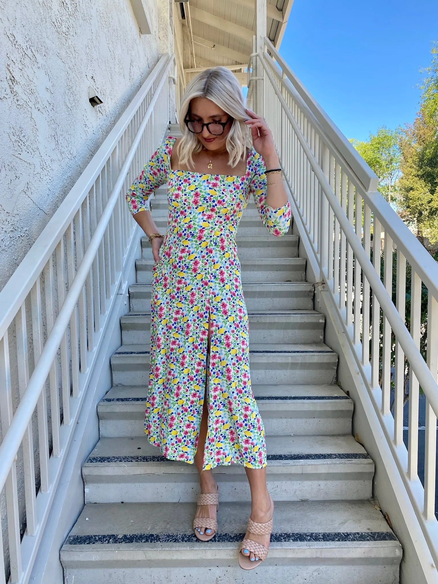 Wanderlust Midi Dress in Multi Floral