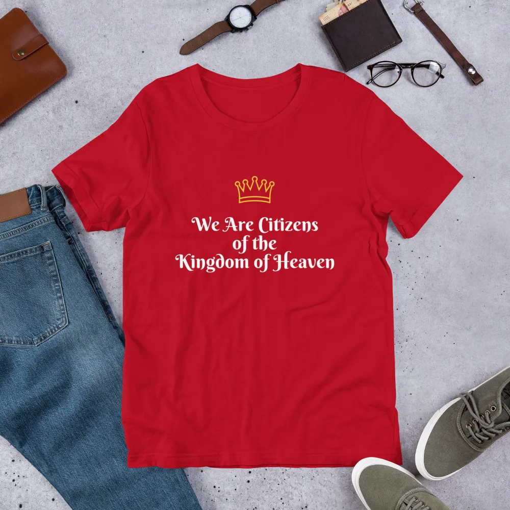 We Are Citizens, Unisex Adult Short-Sleeve T-Shirt-White Text