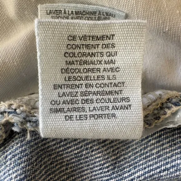 We The Free Earn Your Stripes 100% Cotton High Rise Wide Leg Crop Jeans Size 27