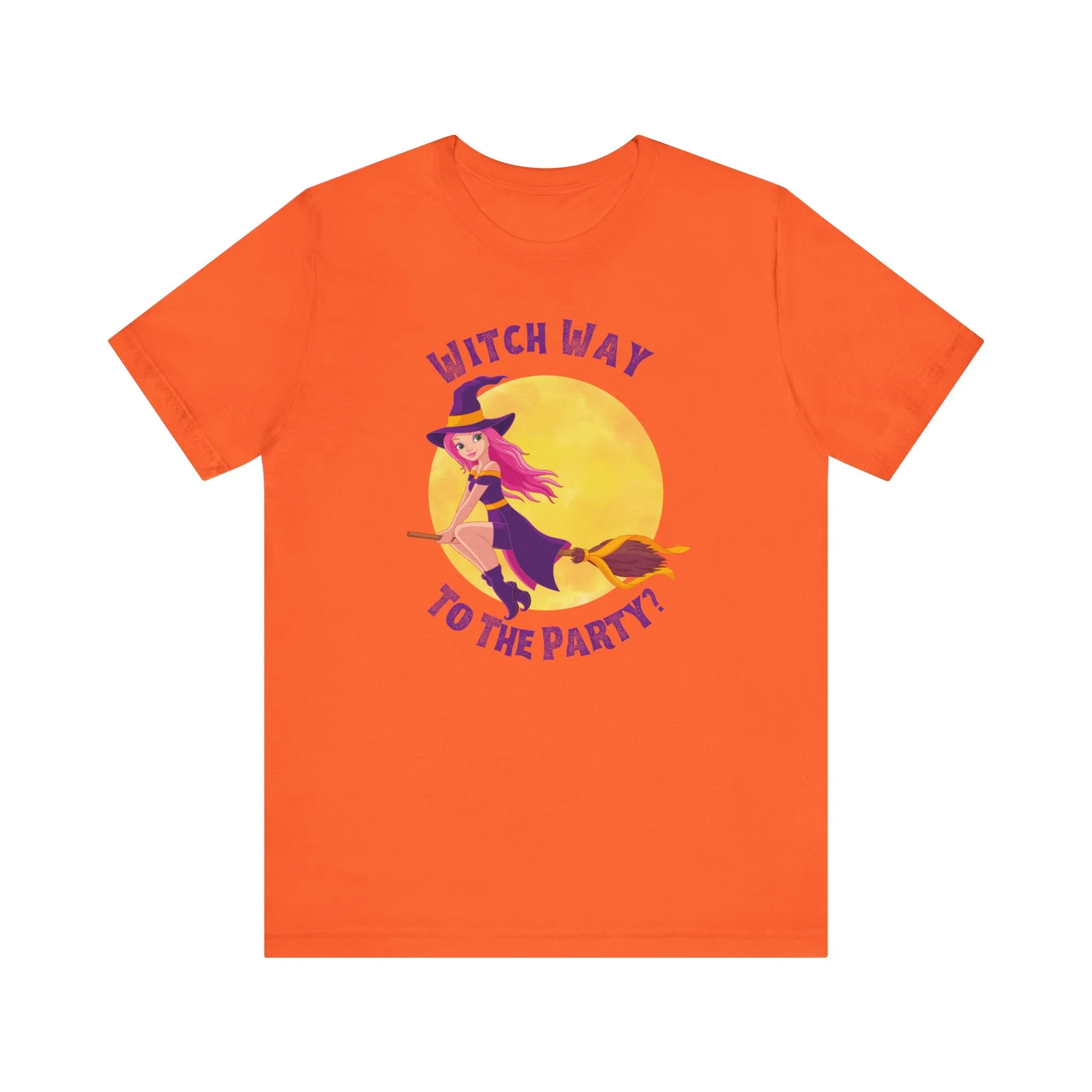 Witch Way to the Party Halloween T-Shirt | Spooky Witchy Tee |  Bella Canvas 3001Unisex | Funny Short Sleeve Tshirt