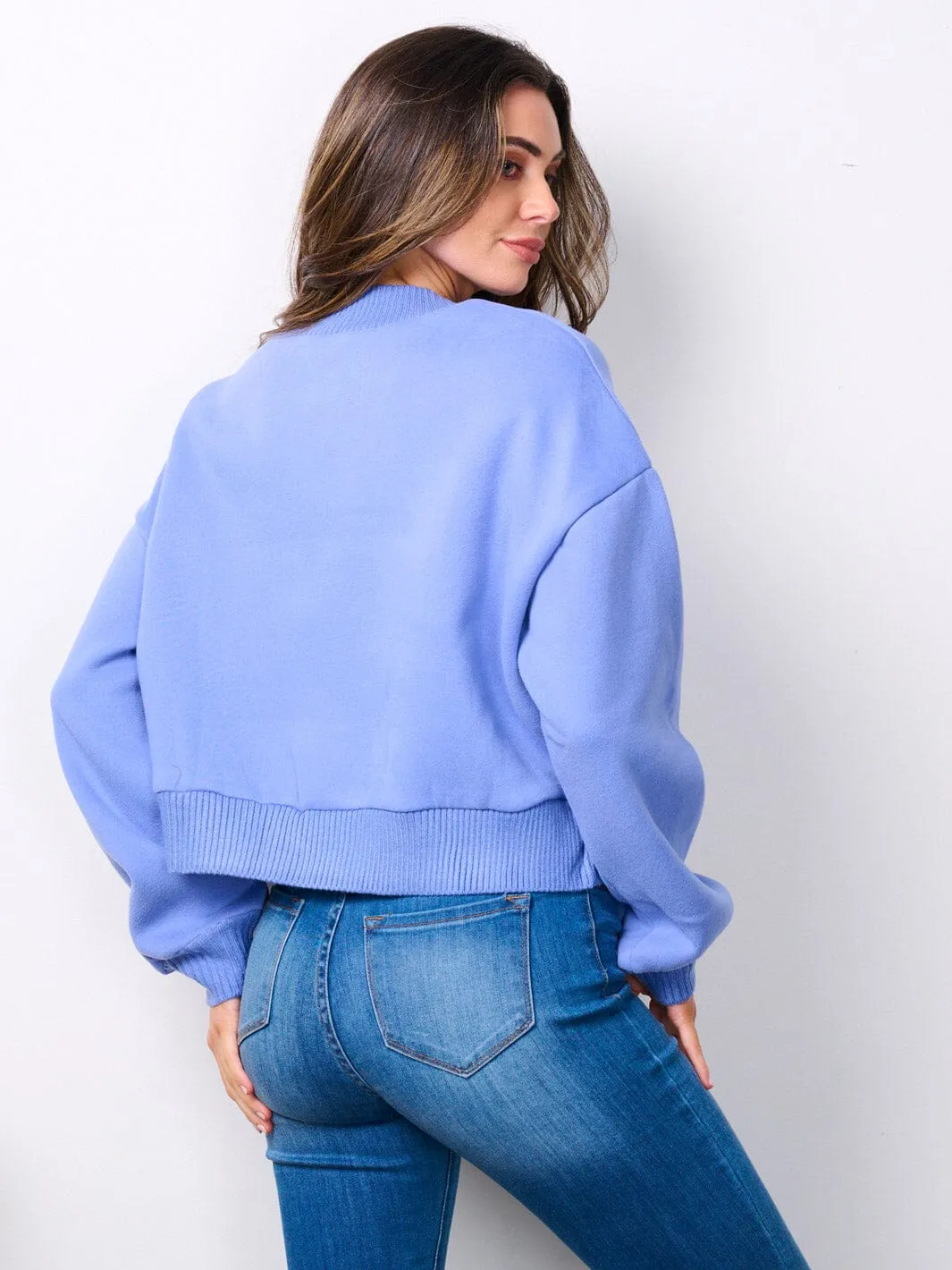 WOMEN'S LONG SLEEVE GRAPHIC SWEATER