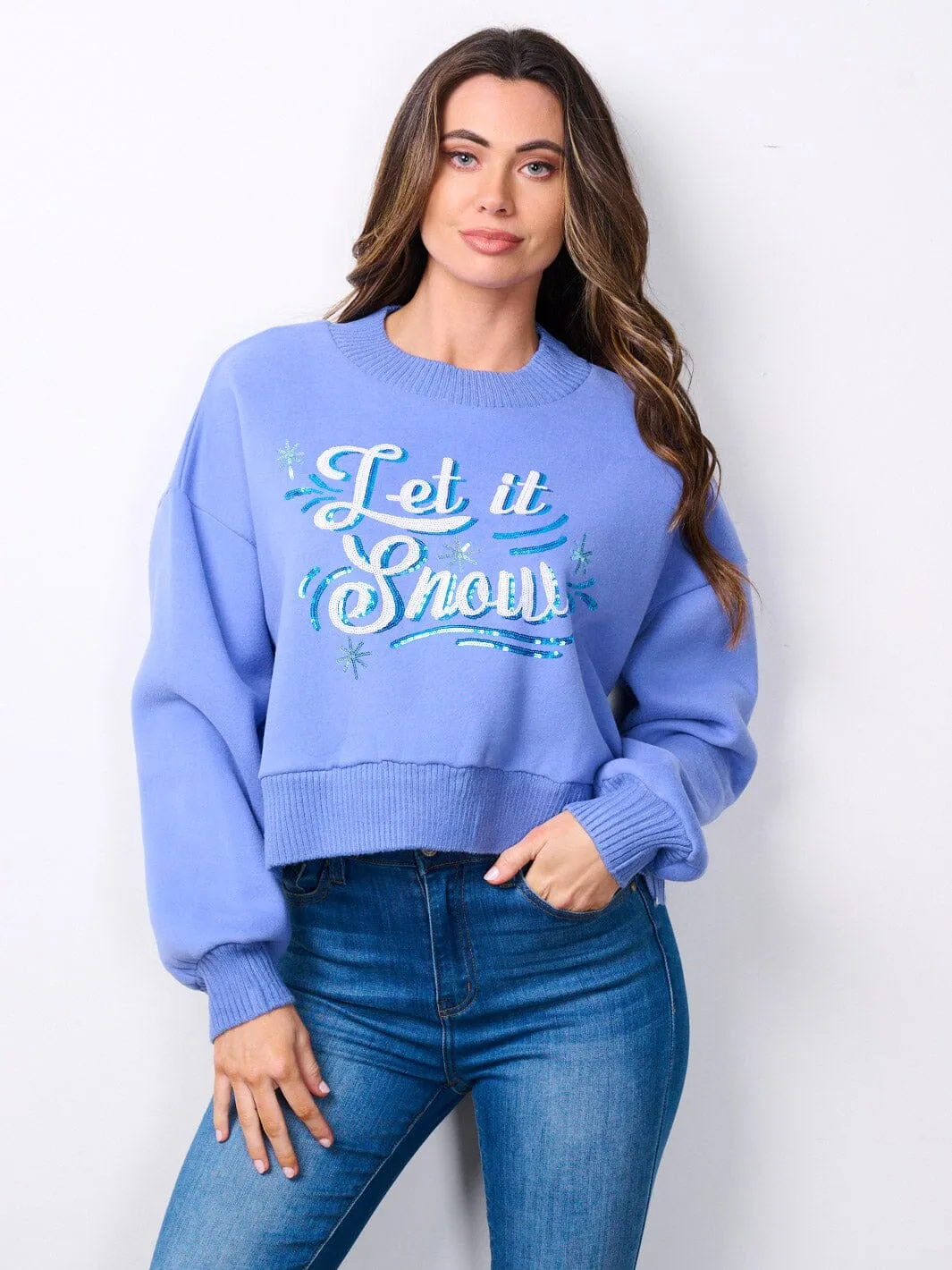 WOMEN'S LONG SLEEVE GRAPHIC SWEATER