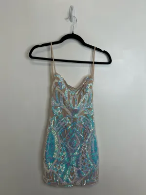 Womens Size Sm Misses Iridescent Lucy in the Sky Dress