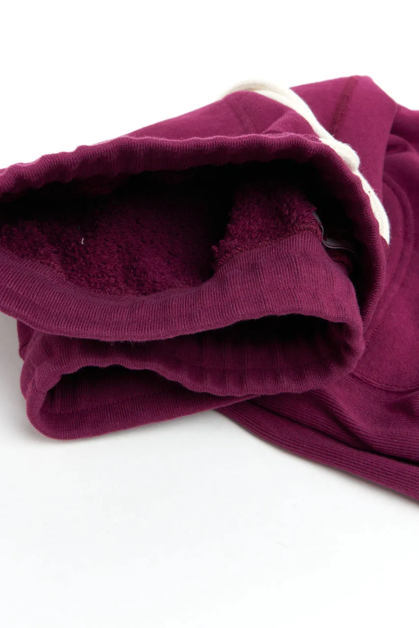 Wonder Looper Sweat Shorts Super Looper French Terry Burgundy